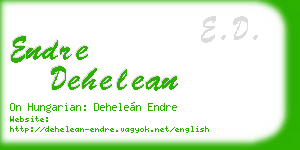 endre dehelean business card